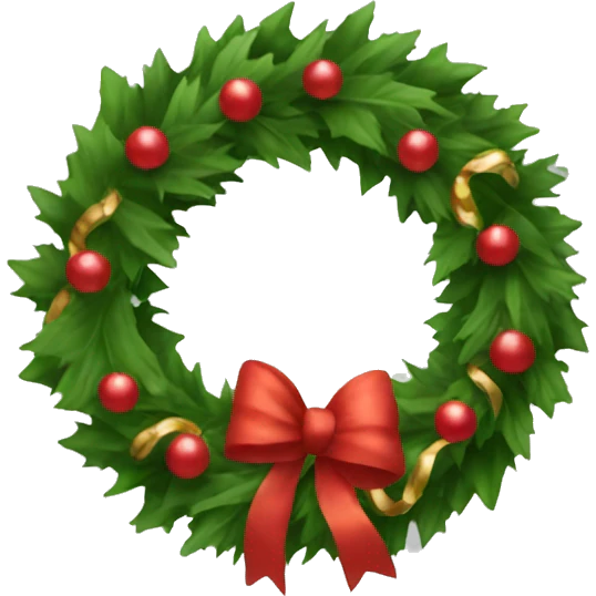christmas wreath emoji