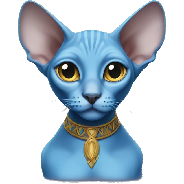 blue Sphinx cat emoji
