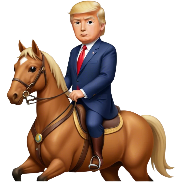 trump on a horse emoji