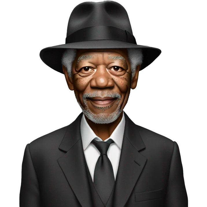 Morgan freeman with a hat  emoji