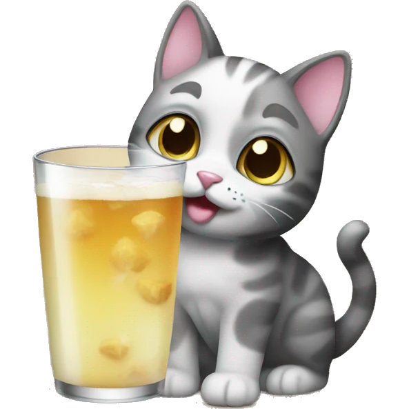 cute cat drink emoji