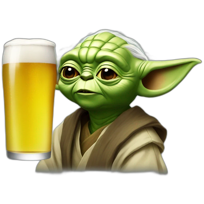 Yoda-drink-beer emoji