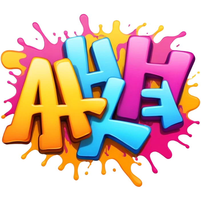Graffiti the word Haha emoji