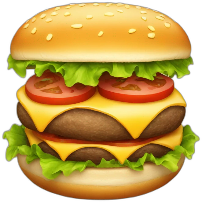Realistic hamburger emoji