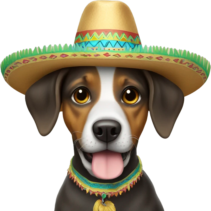 Dog wearing a sombrero ￼ emoji