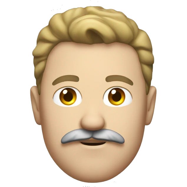 White guy with mustache hunting  emoji