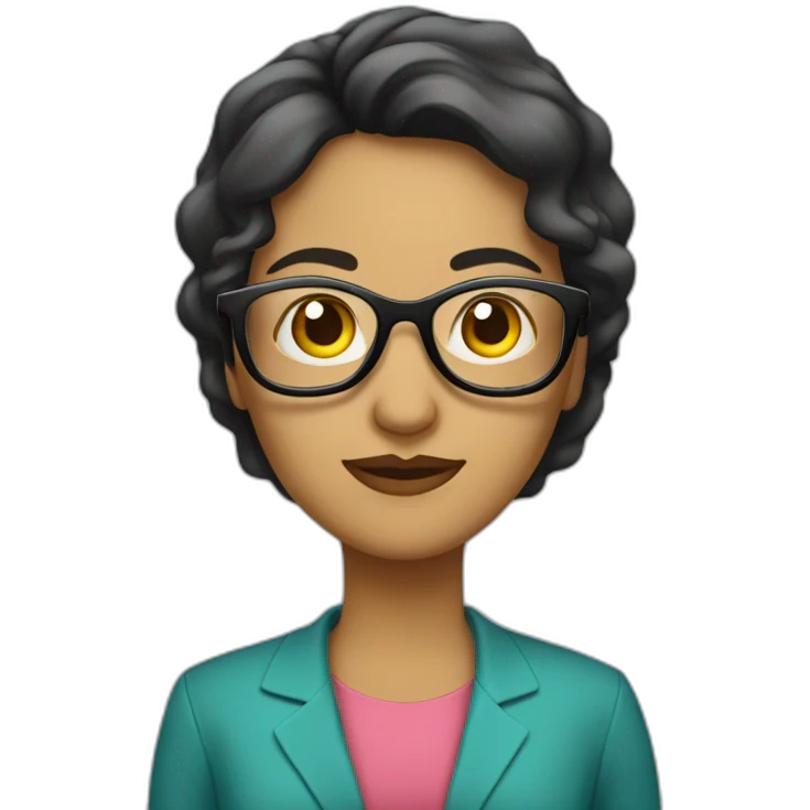 Mujer árabe mayor con gafas emoji