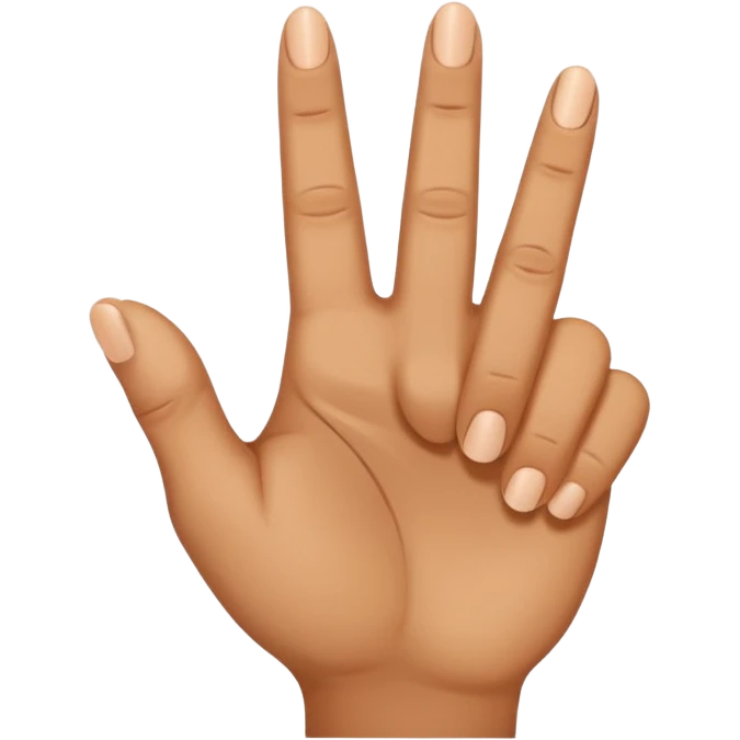 Now bend the middle finger only emoji