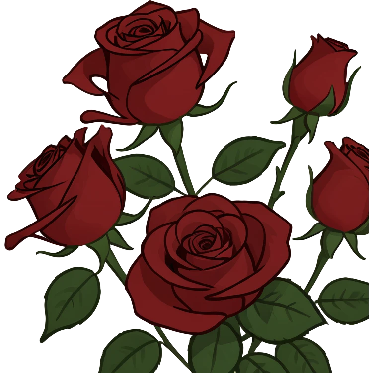 bouquet of wine red roses emoji