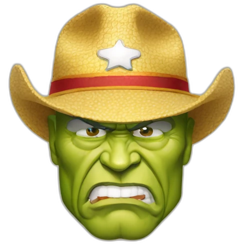 Hulk hogan wearing a hat emoji