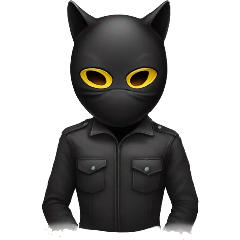 Goon wearing mask over eyes, cat burglar emoji