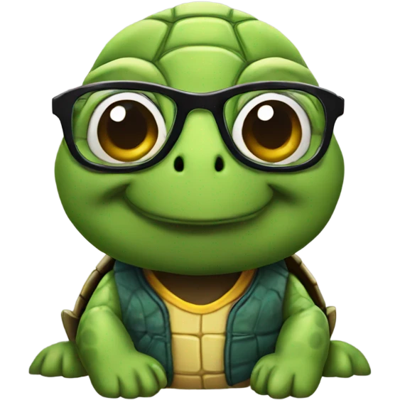 nerd turtle emoji