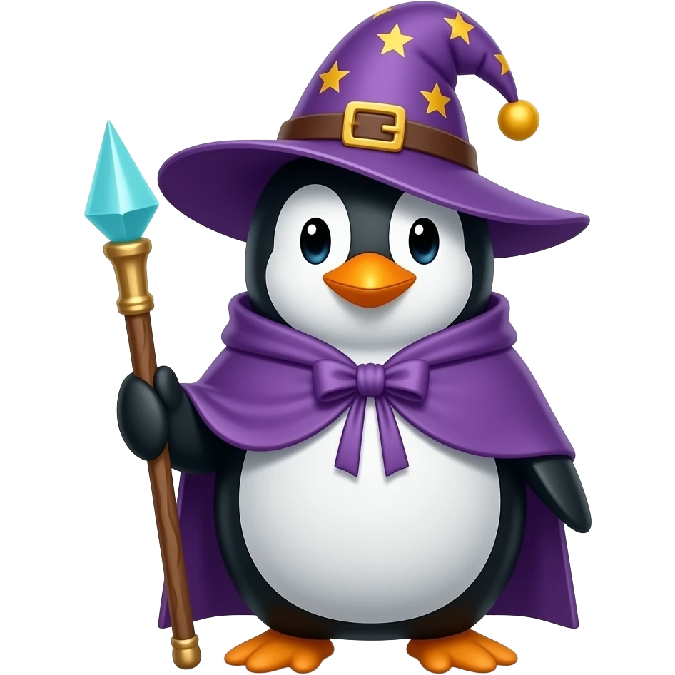 Penguin Wizard emoji