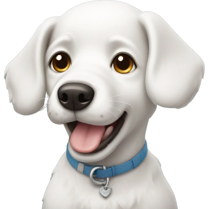 cute white dog emoji