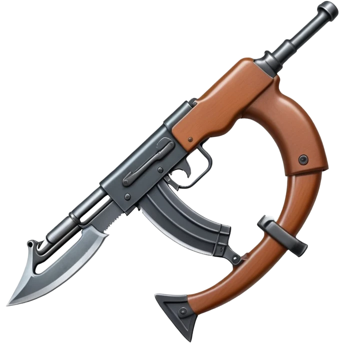sickle as a bayonet for an Ak 47 emoji