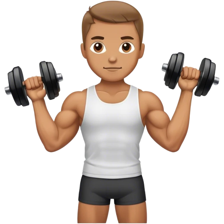 T pose with dumbbells in hand emoji