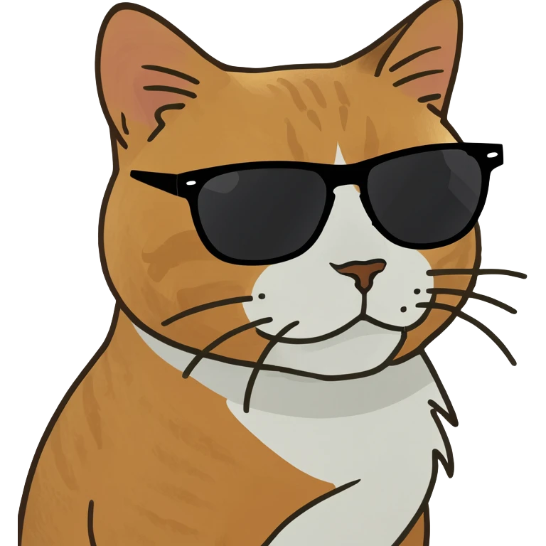 Cat with sunglasses emoji