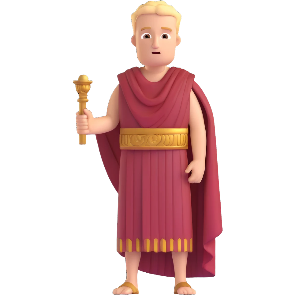 Tiberius Gracchus giving a speech, Roman toga emoji