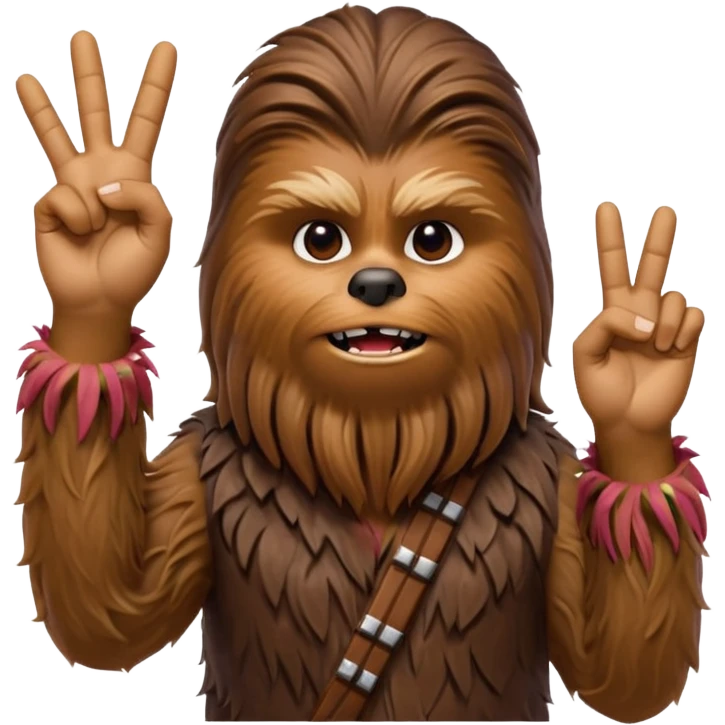 chewbacka qui fais le signe "un peu" avec les doigts  emoji