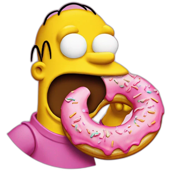 Homer Simpson in the donuts emoji