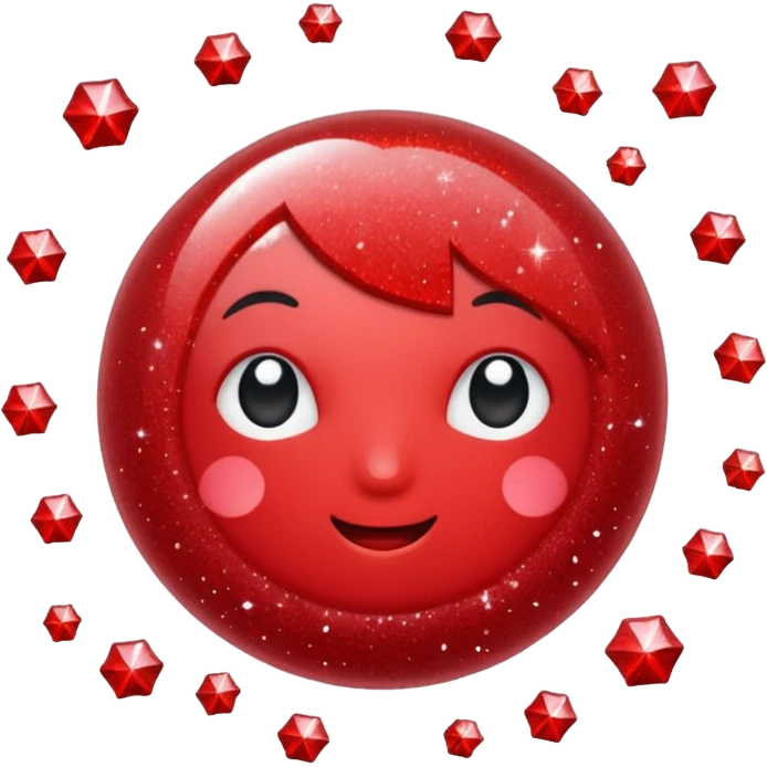 red glitter sleep Zzz emoji