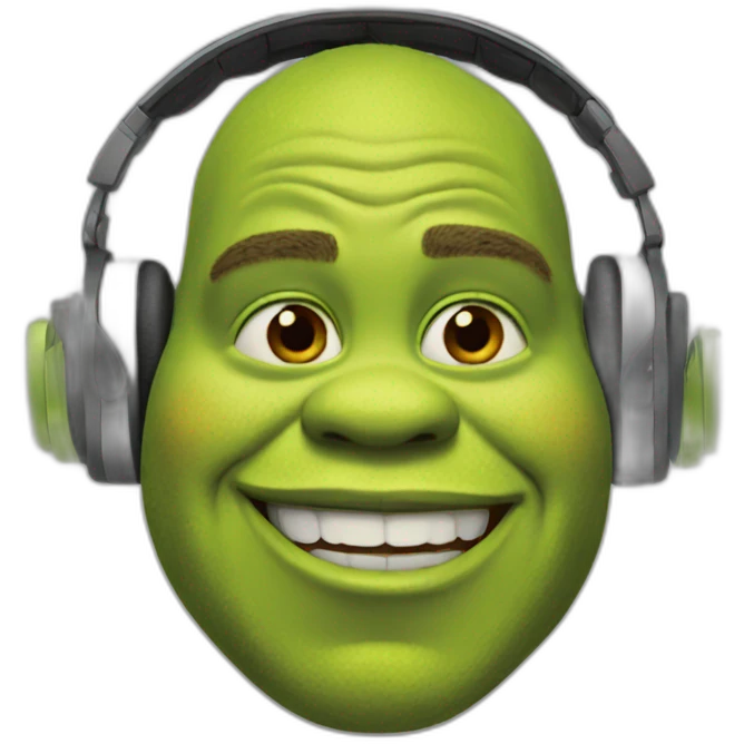 shrek with headphones emoji