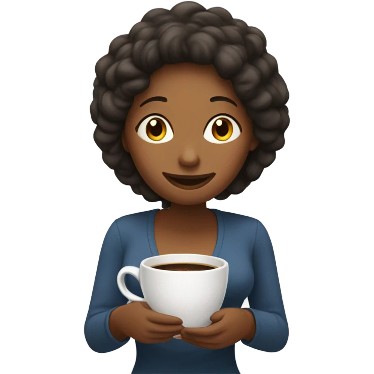 Mom drinking coffee emoji
