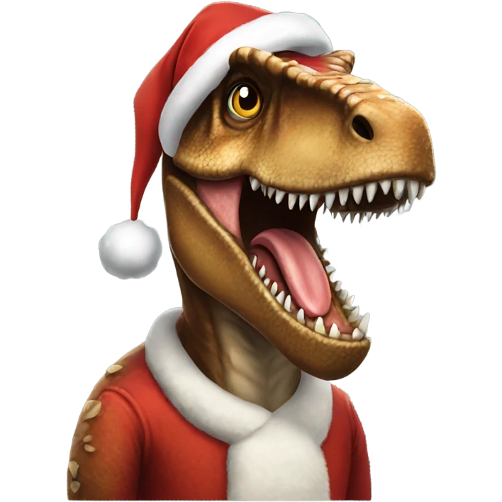 T- Rex Santa  emoji