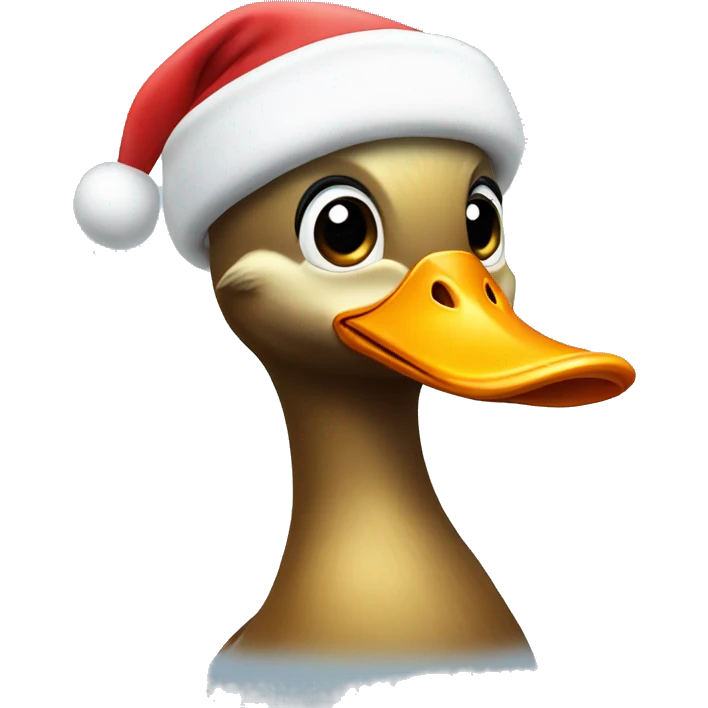 duck with santa hat emoji