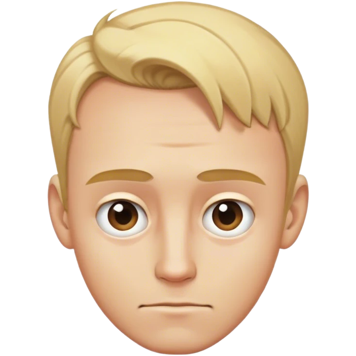 Blonde guy with massive forehead bigger than the rest of his head emoji