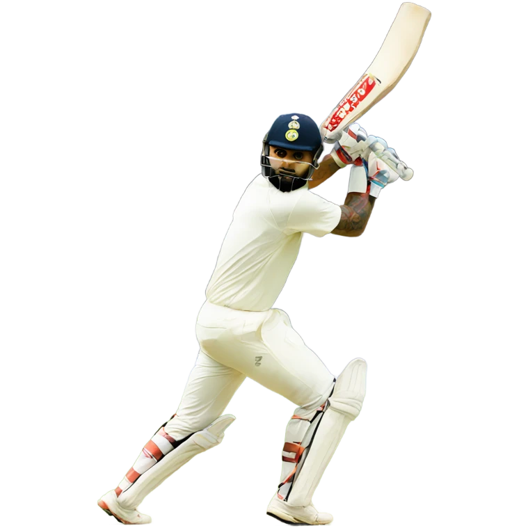 Virat kohli hitting a six emoji
