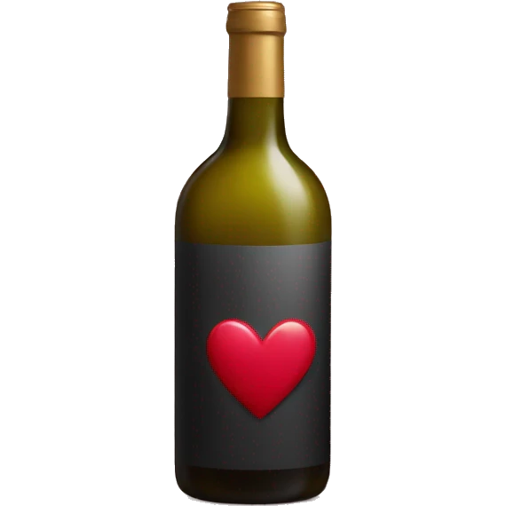 Wine bottle with kisses  emoji
