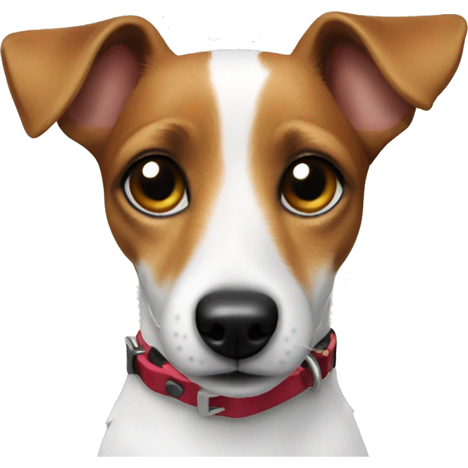 Jack russel with collar closeup emoji