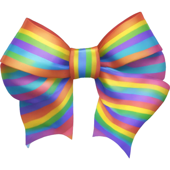 Coquette rainbow bow emoji