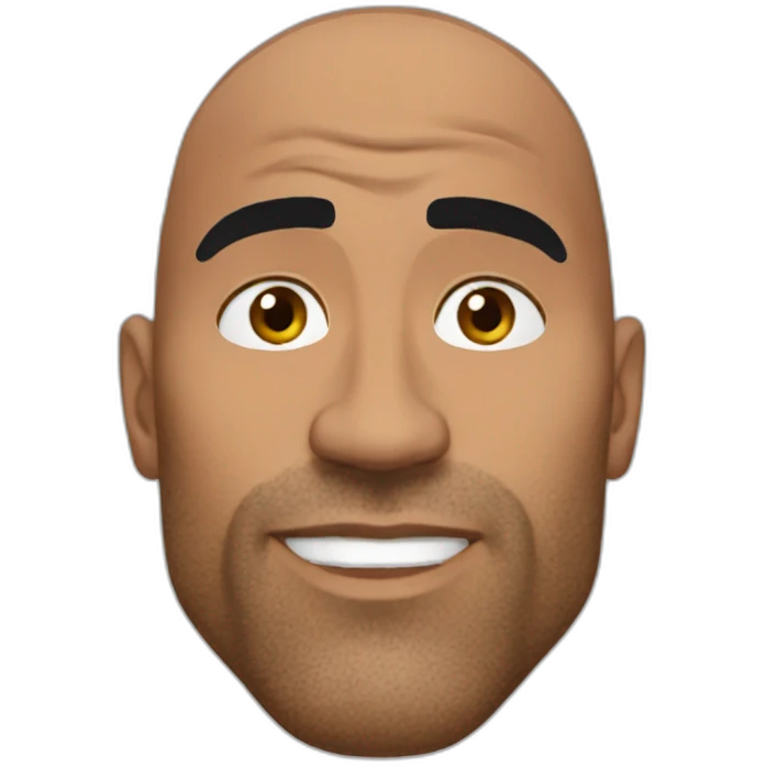 The rock eyebrow raises emoji