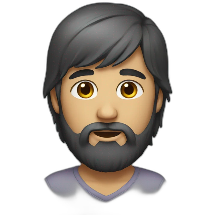 a boy with long beard  emoji