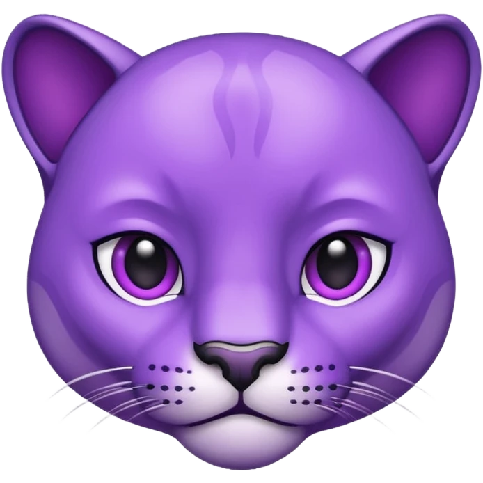Purple Panther face turned to the slight right emoji