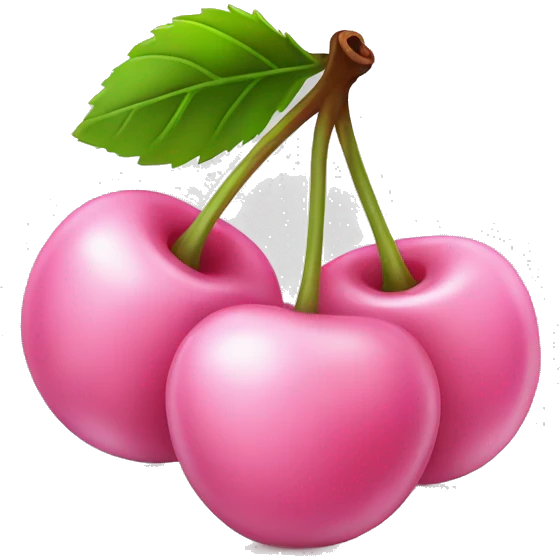 2 Light pink cherries  emoji