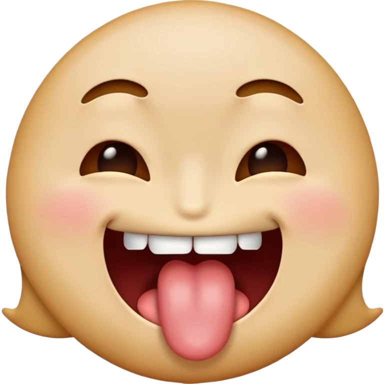 This emoji 😛 but with mouth closed and tounge still out emoji