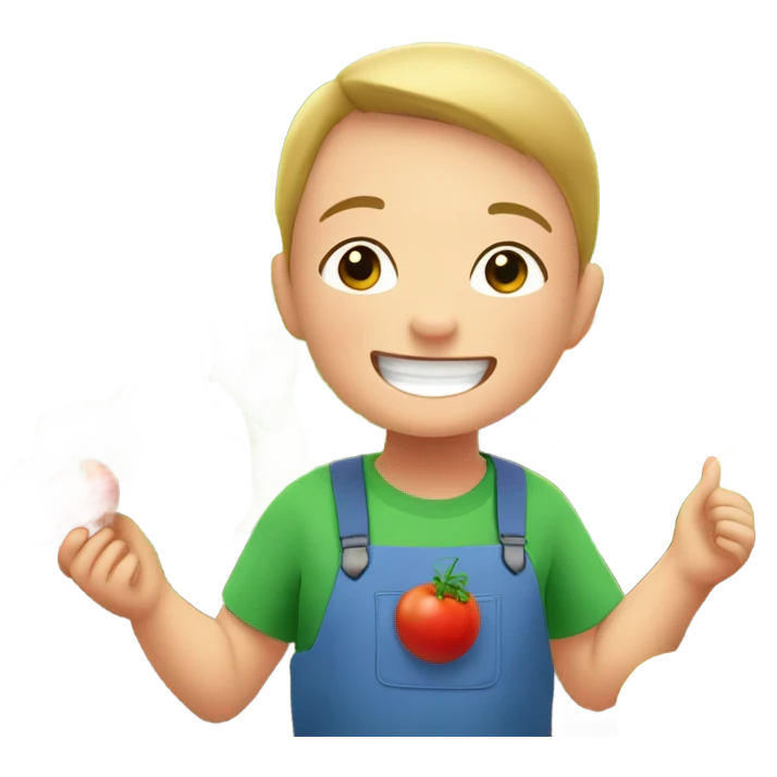 down syndrome child in a vegtable patch emoji