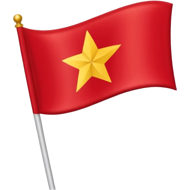 Bandeira do Pará em cor vermelho e uma listra banca na vertical e uma estrela dourada no centro emoji