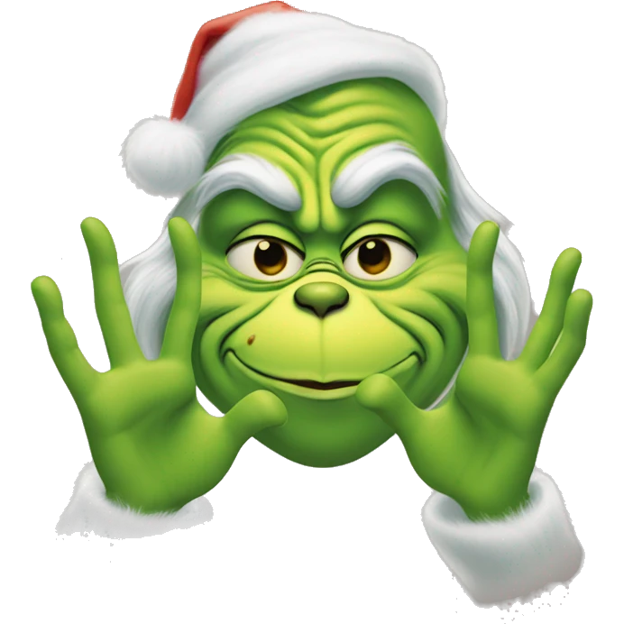 The grinch making heart hands  emoji