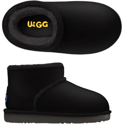 Black ugg slipper  emoji