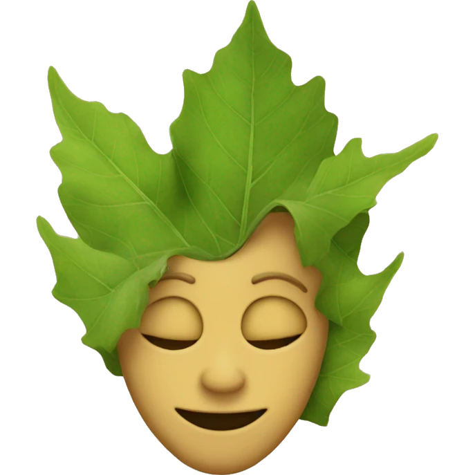 Duende en una hoja emoji