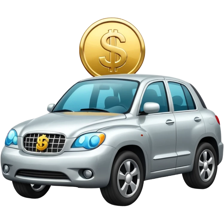 car with dollar symbol emoji