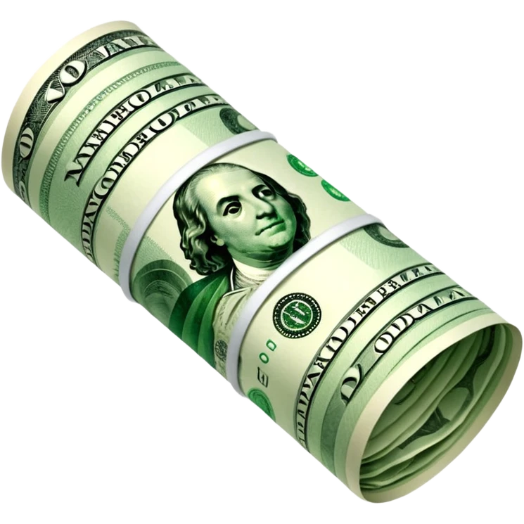Money that is like a tube One dollar emoji