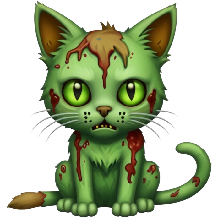 a zombie cat emoji