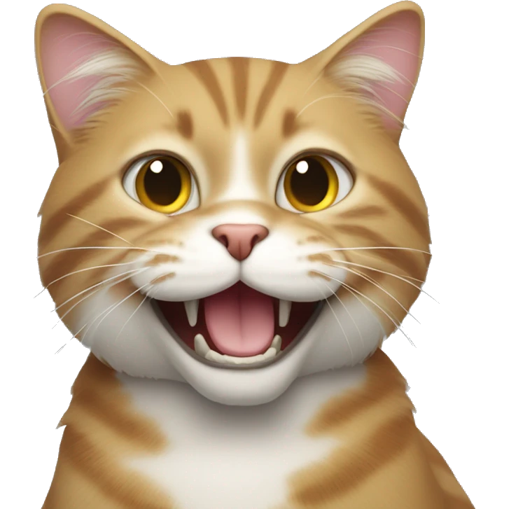 Le chat rigole avec les 32 dents  emoji