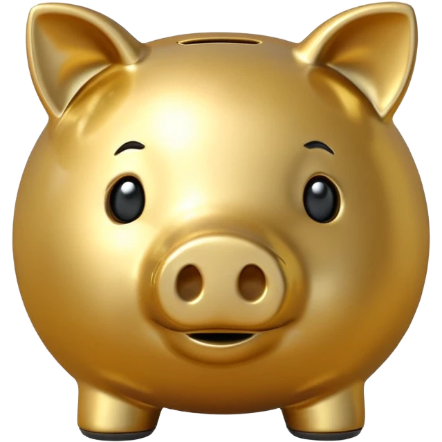 golden piggy bank emoji