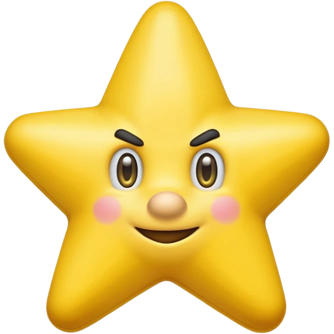 ESTRELLA DE SUPER MARIO SIN NARIZ Y SIN Boca nadams los ojos emoji